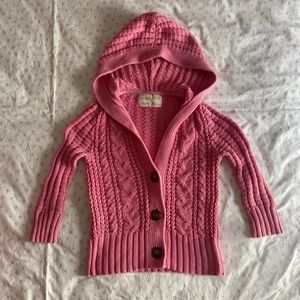 y2k Aeropostale pink hooded cardigan